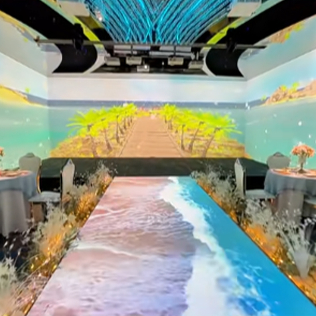 Immersive Space 3D Holographic Display Projector Interactive Lighting Multi-Scene Wedding Projection for Indoor Use Metal
