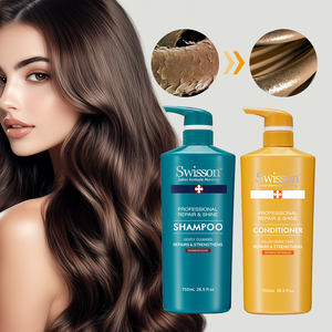 Ensemble professionnel de shampooing et d'après-shampooing pour <span class=keywords><strong>cheveux</strong></span> <span class=keywords><strong>bouclés</strong></span> traités à la kératine, réparation, lissage, soin nourrissant, <span class=keywords><strong>kit</strong></span> de traitement à la kératine - Product Image 1