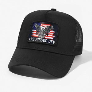 Wholesale Custom <b>Men</b> Low MOQ High Quality Embroidered Patch Logo 5 Panel Plain Cotton <b>Flat</b> Brim Snapback Gorras Trucker <b>Caps</b> Hat - Product Image 4