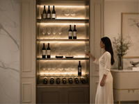 Éclairage LED pour armoire à panneaux de 18 mm, éclairage double face lumineux vers le haut et vers le bas, profil en aluminium YB1036-25-1