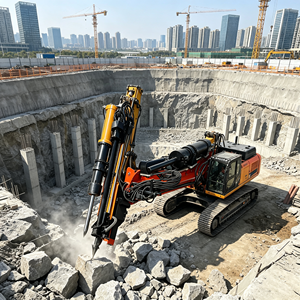 Alat Pemisah Batu Hidrolik Terintegrasi untuk Pekerjaan Pemisahan dan Pengeboran yang Dipasang pada Excavator - Product Image 6