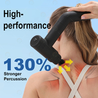 Pistolet de massage électrique professionnel à 4 têtes détachable et portable pour les tissus profonds, avec poignée d'extension fasciale