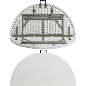 Mesa de comedor redonda de plástico de 5 pies, mesa de banquete redonda plegable para eventos y bodas - Product Image 5