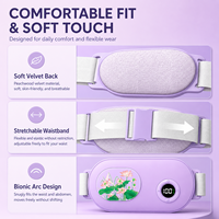Cinturón de Masaje Térmico de Gran Área con Compresa Caliente para Alivio de Dolores Menstruales y de Cintura con Batería Recargable de 5000mAh