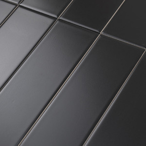 Piastrella in ceramica nera opaca 7,5x30 per bagno e cucina - Product Image 4