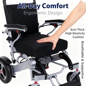 Lechi DLY 3001車椅子軽量リクライニング調整可能背もたれ折りたたみ可能4輪リハビリテーション車椅子 - Product Image 3