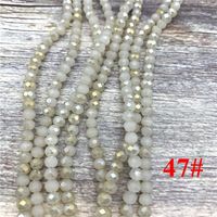 Perles en cristal à facettes, pour la fabrication de bijoux, collier, Bracelet féminin, bricolage, 2x3mm/3x4mm/4x6mm/6x8mm