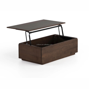 Tavolino Trasformabile di Lusso Moderno in Legno di <span class=keywords><strong>Noce</strong></span> Pieghevole con Vano Contenitore per Soggiorno - Product Image 3