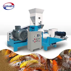Full Production Line Animal Plants Bird Mixing Floating Fish Feed Pellet Machine Extruder