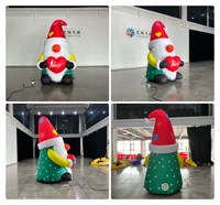 Gnomes de Noël gonflables de 2 m / Tomte / Nisse / Kabouter, décorations lumineuses pour la cour, lumières LED intégrées pour décorations de Noël