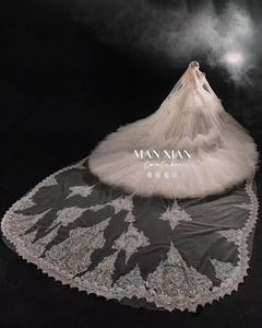 Voile de mariée 5 mètres de long voile de mariage en <span class=keywords><strong>dentelle</strong></span> avec peigne accessoires de mariage - Product Image 5