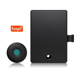 Serrure de cabinet intelligente en alliage de zinc Liantian S102-F avec empreinte digitale, pour casier de gym, école, bureau, tiroir sécurisé, <span class=keywords><strong>numérique</strong></span> électronique biométrique Tuya - Product Image 1