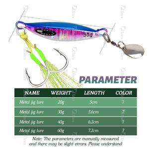 Nouveau produit transfrontalier Leurre Mini Plaque Métallique Longue Portée 20g-60g pour Pêche en Mer, Pêche en <span class=keywords><strong>Bateau</strong></span>, Eau Douce, Bass, Brochet, Simulation - Product Image 2