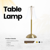 Lampe de table en verre de luxe personnalisable pour les hôtels, à intensité variable, E27, éclairage décoratif moderne nordique pour les projets hôteliers