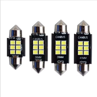 AUTO IDEAL Nouvelle Lampe de lecture intérieure Canbus C5W 6SMD 3030 31mm 36mm 39mm 41mm Festoon LED pour Plafonnier et Plaque d'immatriculation