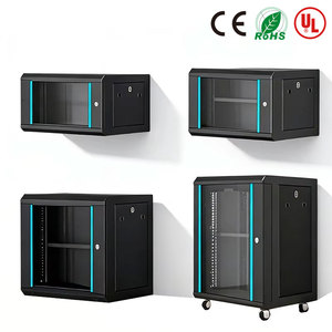 OEM/ODM 4U 6U 9U 12U Modularer Wandmontierter 19-Zoll-Serverschrank aus Kaltgewalztem Stahl mit IP20-Schutz auf Lager - Product Image 1
