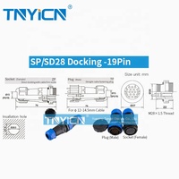 Droite extérieure IP68 SP28 SD28 19Core 5A Docking 19Pin mâle femelle prise de courant rapide électrique connecteurs étanches