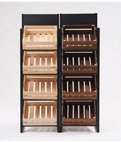 Robuuste enkelzijdige metalen displaystandaard met snelle installatie voor supermarkt fruit en groenten