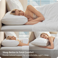 Oreiller de lit ergonomique de luxe moderne et personnalisable en mousse à mémoire de forme respirante pour dormeurs sur le côté et sur le dos