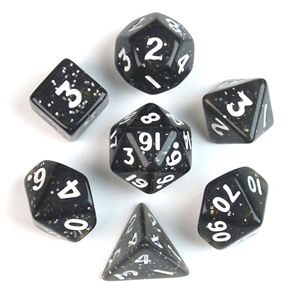 Set di Dadi Poliedrici in Acrilico Trasparente con Glitter Intagliati per Giochi di Ruolo - Product Image 3