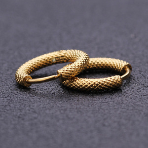 Boucles d'oreilles en forme de serpent, 3 mm, or, argent, acier inoxydable, bijoux tendance, cadeau pour femmes et hommes - Product Image 4