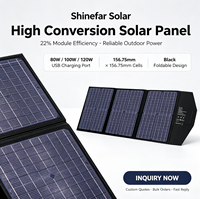 Panneau solaire portable SFZD-100 de 100W, pliable, à 22% d'efficacité, pour le camping et les activités de plein air, avec port de charge USB