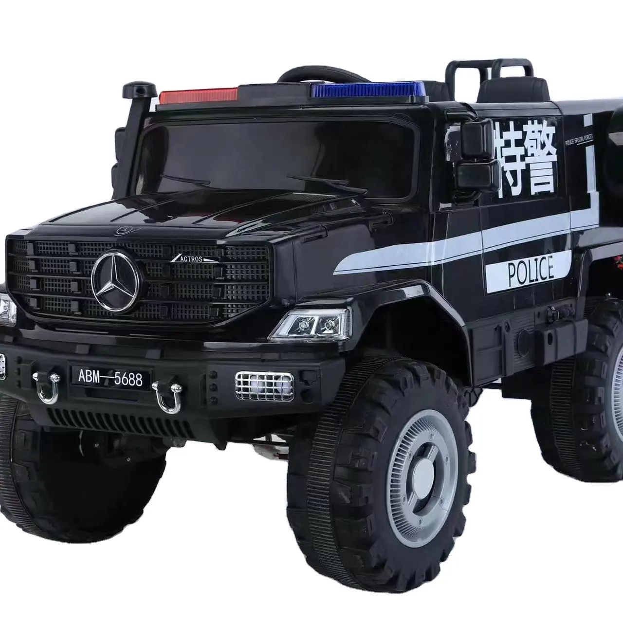 Kids battery operated car ride on toy police car with remote control and Fire Engine