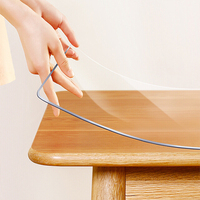 Nappe de table en plastique pvc rouleaux de couverture de table en plastique transparent de 1,5mm d'épaisseur