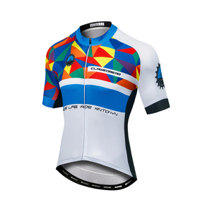 Custom Logo Unisex Abstract Pattern Summer Cycling Kit <b>Light</b> Mesh Jersey Shock Absorbing Padded MTB <b>Bicycle</b> Wear for Team Club - Product Image 5