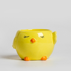 Creative Desktop Ornaments Hand-Painted Easter <b>Candle</b> Holder Cute Chick Glossy Matte Surface Ceramic <b>Candle</b> Jar in <b>Bulk</b> - Product Image 3