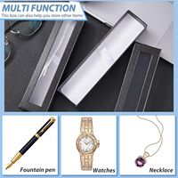 Boîte personnalisée en gros de luxe pour montre-stylo collier boîte d'emballage cadeau artisanal avec fenêtre transparente