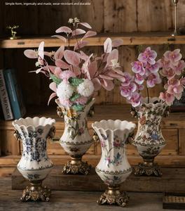 American Retro Ice Cracked Ceramic <b>Vase</b> <b>Unique</b> Creative Home Decoration Desktop Nordic Design <b>Vases</b> Decor - Product Image 2