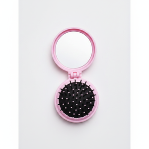 Portable Folding <b>Round</b> Hairbrush for On-the-Go Styling - Product Image 2