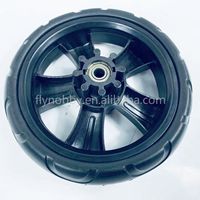 Roues de poussette pour bébé Nobby de 6 pouces, pneus en mousse plastique avec frein, capacité de charge de 15 à 20 kg