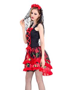 Costume da Sposa Fantasma per Halloween, Travestimento da Strega per il Giorno dei Morti Messicano, Abito per Cosplay Femminile per Festival Spagnoli e Feste a Tema - Product Image 3
