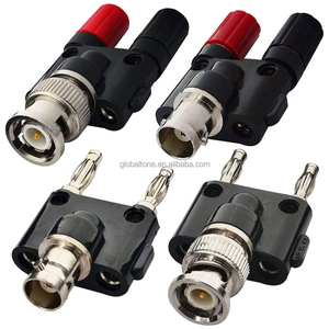 BNC nam cắm để 2x4mm kép chuối nữ ổ cắm Adapter ràng buộc bài Coupler/RF Coax Coaxial Splitter đôi kết nối jack - Product Image 6