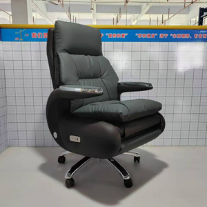 Silla Ejecutiva Giratoria de Lujo Moderna, Nuevo Diseño, Reclinable Manual y Eléctrica, Silla de Jefe en Cuero Sintético para Oficina en Casa - Product Image 5