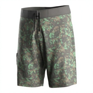 Shorts de pêche unisexes mi-cuisses avec poches, taille à cordon, anti-humidité, séchage rapide, camouflage, UPF 50, 100 % polyester - Product Image 2