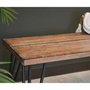 DB Aryven Industrial Rustic Dark Pine Finish Wood <b>Dining</b> <b>Bench</b> for Living Room <b>Sets</b> - Product Image 6