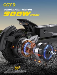 Livraison gratuite UE, Royaume-Uni, États-Unis - Trottinette électrique pliable rapide tout-terrain OOTD T10 - Skateboard électrique pour adultes T10 Power - Product Image 5
