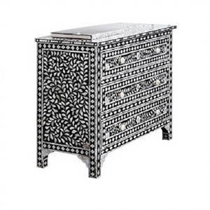 Mueble de Salón Moderno y Plegable con Incrustaciones de Hueso, Estante de Almacenamiento con Dos Puertas, Muebles para el Hogar, Hospital, Supermercado, Apartamento - Product Image 1