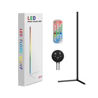 Lampe d'angle à couleurs changeantes pour capteur de musique, bricolage, contrôle via application WIFI, lampe de sol à LED RGBIC pour salle de jeu