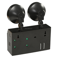 Spot jumeau d'urgence rechargeable IP20 à flux lumineux élevé et efficacité avec batterie Li-ion murale montée en surface