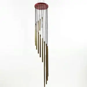 Lonceng angin bambu, kerajinan tangan buatan, gaya baru grosir logo lonceng angin logam