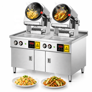 <span class=keywords><strong>Robot</strong></span> de cuisine commercial avec cuve de 26/30/36 cm, machine à wok rotative automatique pour cuisine centralisée - Product Image 1