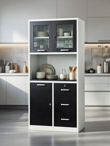 Armarios de Cocina Metálicos Personalizados, Alacenas para el Hogar, Armarios de 2, 3 y 4 Puertas, Alacenas de Cocina, Muebles de Acero, Diseño de Muebles - Product Image 3