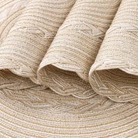 Set de table moderne en tissu tissé 100% coton, haute qualité, résistant à l'eau, isolant thermique, facile à nettoyer, épaisseur 1,5 mm