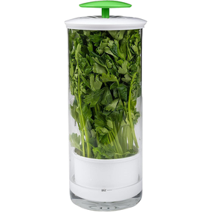 Upgraded Herb Freshness Keeper Plastic Jar Extends Shelf Life Cilantro <strong>Basil</strong> Leafy Greens Leak-Proof Storage <strong>Container</strong> - Product Image 1