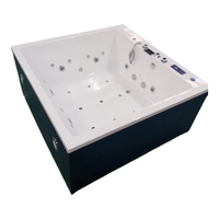Baignoire Spa Rectangulaire Moderne 2026 pour Intérieur, Autoportante, en Acrylique, avec Massage par Jets d'Air, Surface Solide, Jacuzzi d'Extérieur avec Tablier de Massage