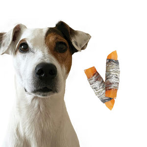 ספק OEM חטיפי חיות מחמד רבי מכר מזון יבש לחיות מחמד מותג פרטי חטיפים טבעיים לכלבים בטטה עטופה בעור דגים - Product Image 1